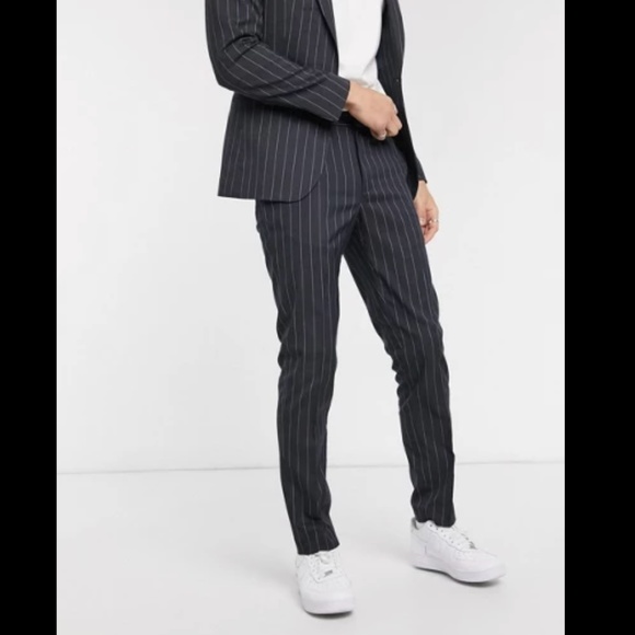 Navy Pin Stripe Skinny Suit - ASOS - Picture 5 of 5